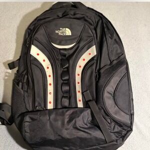 The North‎ Face black and white backpack